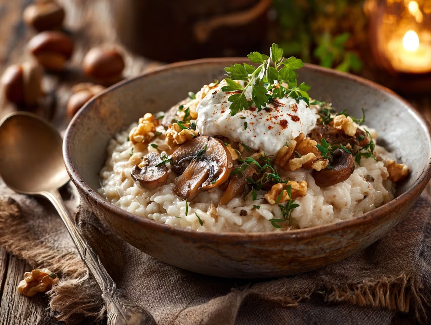Risotto und pflanzlich, vegan